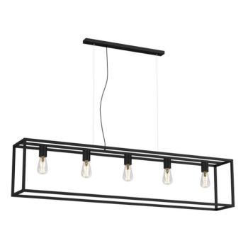  Csillár zsinóron FRAME 5xE27/60W/230V fekete  kép
