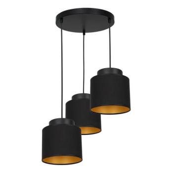 Csillár zsinóron FRODI 3xE27/60W/230V fekete kerek  kép