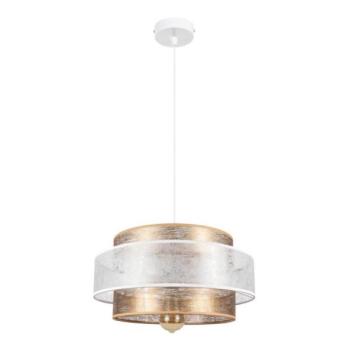 Csillár zsinóron GABI 1xE27/60W/230V arany/fehér átm. 40 cm  kép