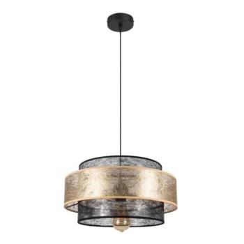  Csillár zsinóron GABI 1xE27/60W/230V arany/fekete átm. 40 cm  kép