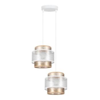  Csillár zsinóron GABI 2xE27/60W/230V arany/fehér átm. 30 cm  kép