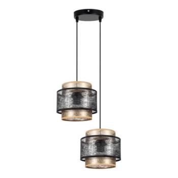  Csillár zsinóron GABI 2xE27/60W/230V arany/fekete átm. 30 cm  kép