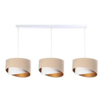  Csillár zsinóron GALAXY 3xE27/60W/230V bézs/fehér/arany  kép