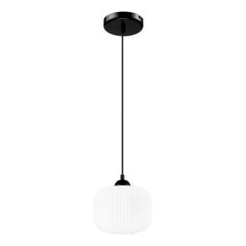  Csillár zsinóron HARMA 1xE27/15W/230V átm. 20 cm fehér/fekete  kép