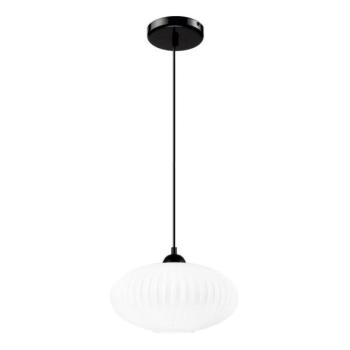 Csillár zsinóron HARMA 1xE27/15W/230V átm. 30 cm fehér/fekete  kép