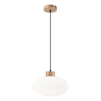  Csillár zsinóron HARMONY 1xE27/15W/230V átm. 30 cm fehér/tölgy  kép