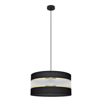  Csillár zsinóron HELEN 1xE27/15W/230V á. 40 cm fekete/arany  kép