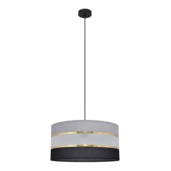  Csillár zsinóron HELEN 1xE27/15W/230V á. 40 cm fekete/szürke/arany  kép