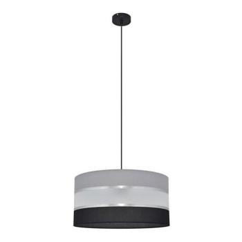  Csillár zsinóron HELEN 1xE27/15W/230V á. 40 cm fekete/szürke/ezüst  kép