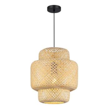  Csillár zsinóron HESTIA 1xE27/60W/230V átm. 30 cm bambusz  kép