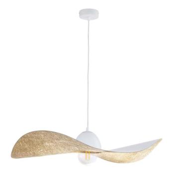  Csillár zsinóron KAPELLO 1xE27/60W/230V átm. 76 cm fehér/arany  kép