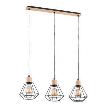  Csillár zsinóron KASTEL BASKET 3xE27/60W/230V bézs/fekete  kép