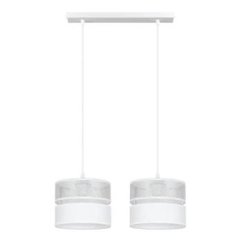  Csillár zsinóron LIMA 2xE27/60W/230V ezüst/fehér  kép