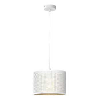  Csillár zsinóron LOFT SHADE 1xE27/60W/230V á. 25 cm fehér/arany  kép