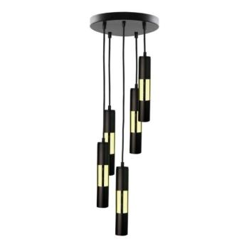  Csillár zsinóron MAGNUMA 5xGU10/50W/230V fekete/arany  kép