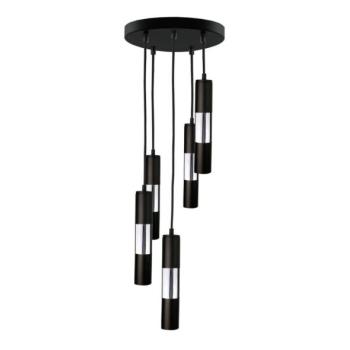  Csillár zsinóron MAGNUMA 5xGU10/50W/230V fekete/fényes króm  kép