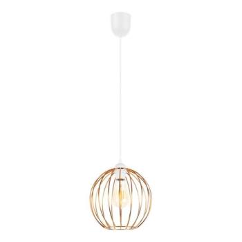  Csillár zsinóron MATT 1xE27/60W/230V fehér/réz  kép