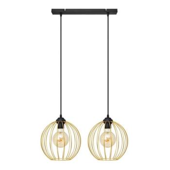  Csillár zsinóron MERCURE 2xE27/15W/230V arany/fekete  kép