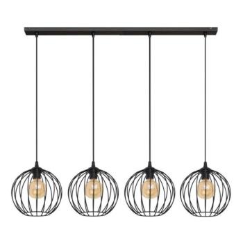  Csillár zsinóron MERCURE 4xE27/15W/230V fekete  kép
