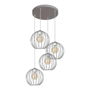  Csillár zsinóron MERCURE 4xE27/15W/230V szürke  kép