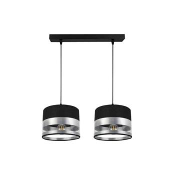  Csillár zsinóron MILO 2xE27/60W/230V ezüst/fekete  kép