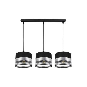  Csillár zsinóron MILO 3xE27/60W/230V ezüst/fekete  kép