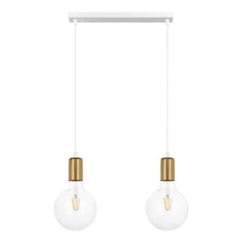  Csillár zsinóron MIROS 2xE27/60W/230V fehér/arany  kép