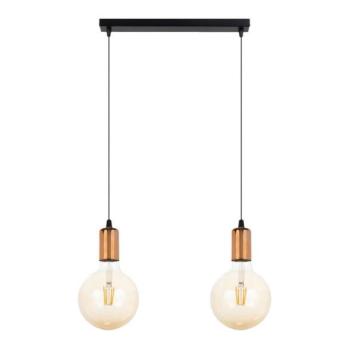  Csillár zsinóron MIROS 2xE27/60W/230V fekete/réz  kép