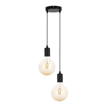  Csillár zsinóron MIROS 2xE27/60W/230V kerek fekete  kép