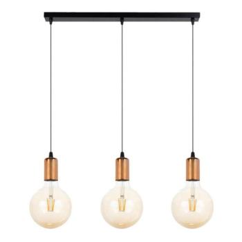  Csillár zsinóron MIROS 3xE27/60W/230V fekete/réz  kép