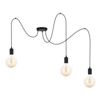  Csillár zsinóron MIROS 3xE27/60W/230V pók fekete  kép