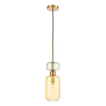  Csillár zsinóron MOLLY 1xE14/40W/230V átm. 12 cm arany/narancs/zöld  kép