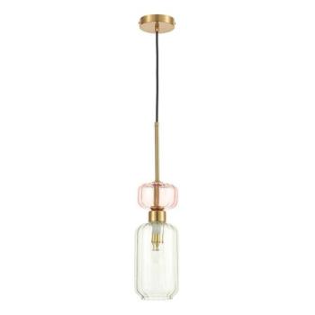  Csillár zsinóron MOLLY 1xE14/40W/230V átm. 12 cm arany/zöld/rózsaszín  kép