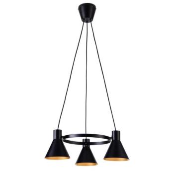  Csillár zsinóron MORE 3xE27/40W/230V fekete  kép