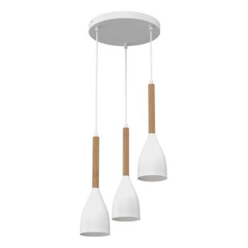  Csillár zsinóron MUZA NEW 3xE27/60W/230V bükkfa/fehér  kép