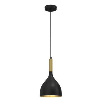  Csillár zsinóron NOAK 1xE27/15W/230V fekete/arany  kép