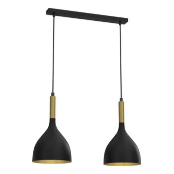  Csillár zsinóron NOAK 2xE27/15W/230V fekete/arany  kép