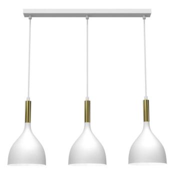  Csillár zsinóron NOAK 3xE27/15W/230V fehér/arany  kép