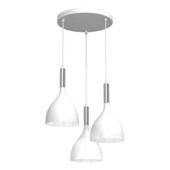  Csillár zsinóron NOAK 3xE27/15W/230V fehér/króm  kép