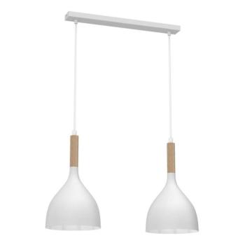  Csillár zsinóron NOAK WOOD 2xE27/15W/230V fehér/bükkfa  kép