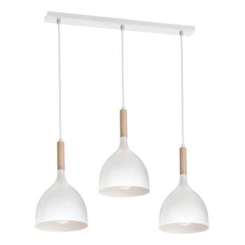  Csillár zsinóron NOAK WOOD 3xE27/15W/230V fehér/bükkfa  kép