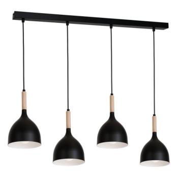  Csillár zsinóron NOAK WOOD 4xE27/60W/230V  kép