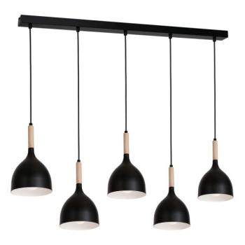  Csillár zsinóron NOAK WOOD 5xE27/60W/230V  kép