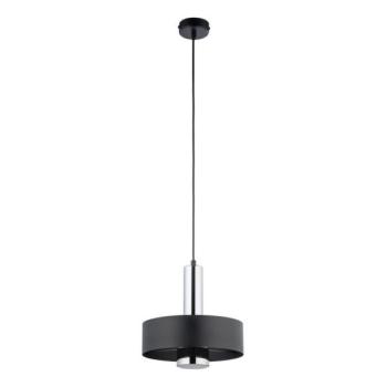  Csillár zsinóron RIF LUX 1xGX53/12W/230V átm. 25 cm fekete/fényezett króm  kép