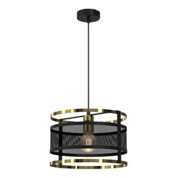  Csillár zsinóron RIM 1xE27/60W/230V fekete/arany  kép