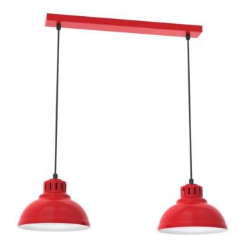  Csillár zsinóron SVEN 2xE27/15W/230V piros  kép