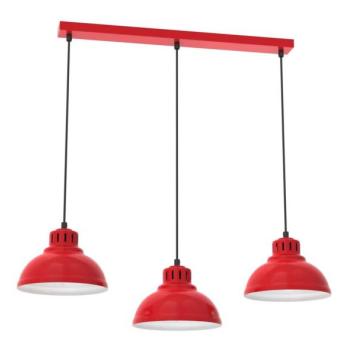  Csillár zsinóron SVEN 3xE27/15W/230V piros  kép