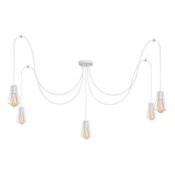  Csillár zsinóron TUBE LONG 5xE27/10W/230V fehér  kép