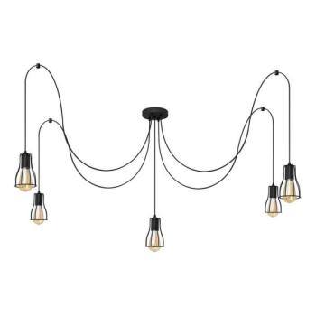  Csillár zsinóron TUBE LONG 5xE27/10W/230V fekete  kép