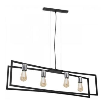  Csillár zsinóron TUNJA 4xE27/60W/230V fekete/króm  kép